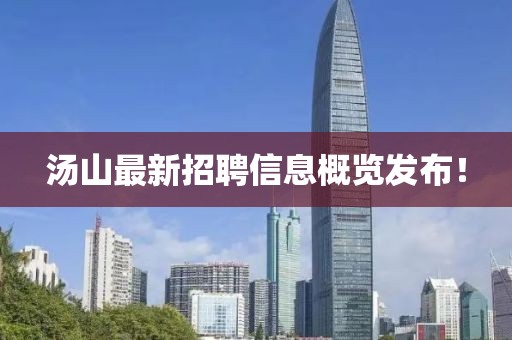 汤山最新招聘信息概览发布！