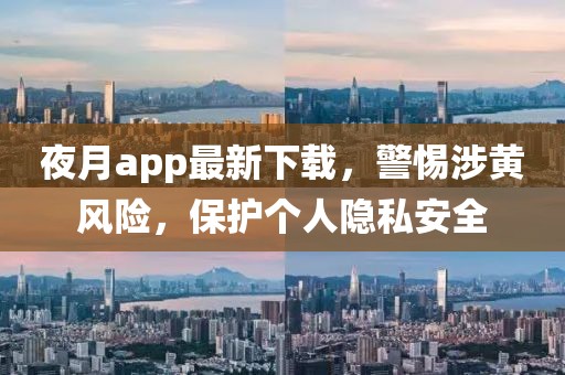 夜月app最新下载，警惕涉黄风险，保护个人隐私安全