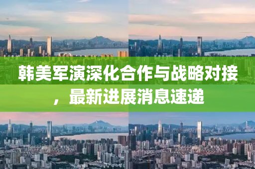 韩美军演深化合作与战略对接，最新进展消息速递