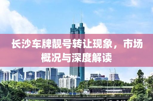 长沙车牌靓号转让现象，市场概况与深度解读