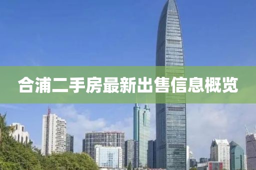 合浦二手房最新出售信息概览