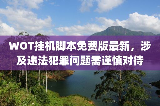 WOT挂机脚本免费版最新，涉及违法犯罪问题需谨慎对待