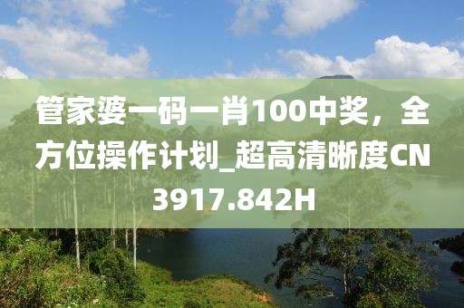 管家婆一码一肖100中奖，全方位操作计划_超高清晰度CN3917.842H
