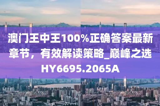 澳门王中王100%正确答案最新章节，有效解读策略_巅峰之选HY6695.2065A