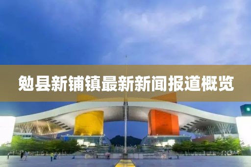 勉县新铺镇最新新闻报道概览