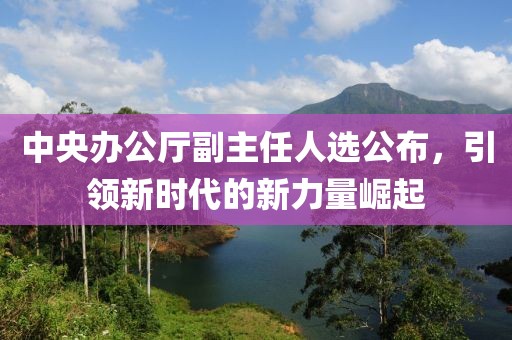 中央办公厅副主任人选公布，引领新时代的新力量崛起