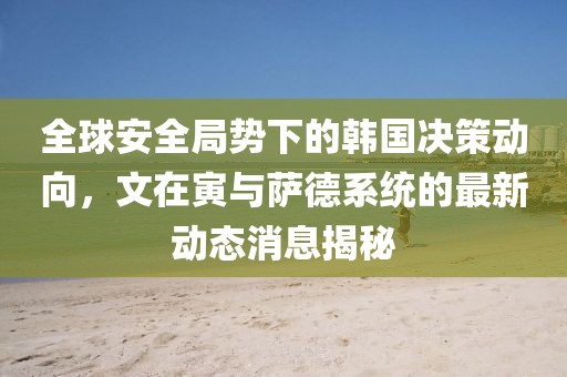 全球安全局势下的韩国决策动向，文在寅与萨德系统的最新动态消息揭秘