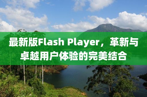 最新版Flash Player，革新与卓越用户体验的完美结合