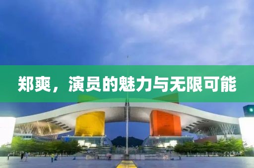 郑爽，演员的魅力与无限可能