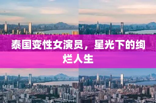 泰国变性女演员，星光下的绚烂人生