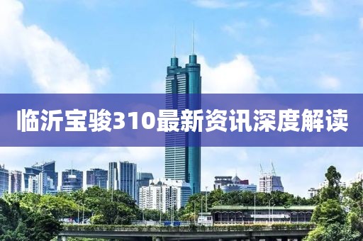 临沂宝骏310最新资讯深度解读