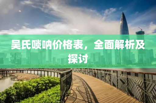 吴氏唢呐价格表，全面解析及探讨