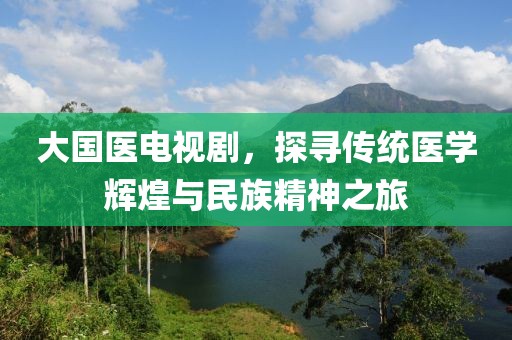 大国医电视剧，探寻传统医学辉煌与民族精神之旅