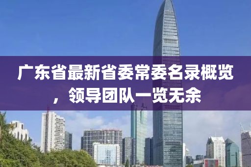 广东省最新省委常委名录概览，领导团队一览无余