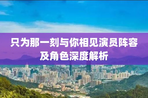 只为那一刻与你相见演员阵容及角色深度解析