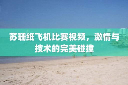 苏珊纸飞机比赛视频，激情与技术的完美碰撞