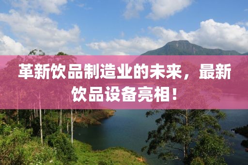 革新饮品制造业的未来，最新饮品设备亮相！