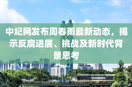 中纪网发布周春雨最新动态，揭示反腐进展、挑战及新时代背景思考