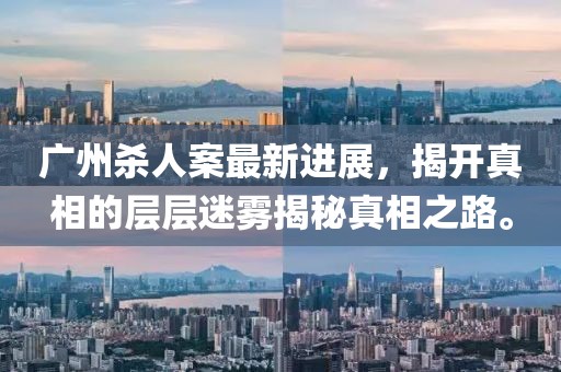 广州杀人案最新进展，揭开真相的层层迷雾揭秘真相之路。
