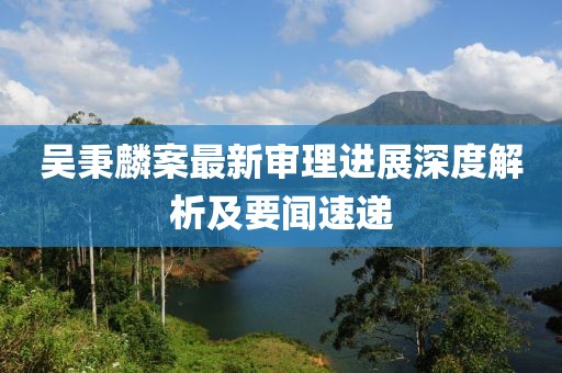 吴秉麟案最新审理进展深度解析及要闻速递