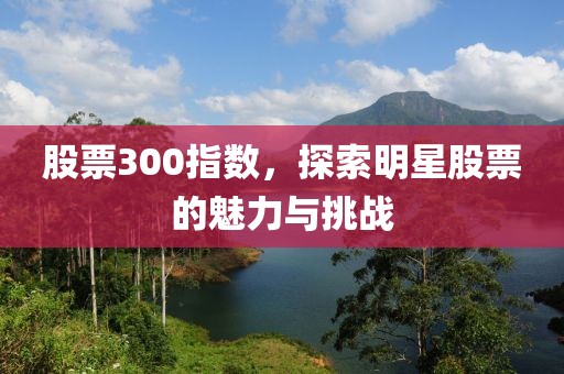 股票300指数，探索明星股票的魅力与挑战