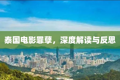 泰国电影罪孽，深度解读与反思
