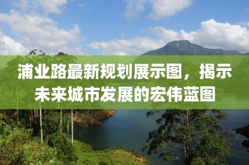 浦业路最新规划展示图，揭示未来城市发展的宏伟蓝图