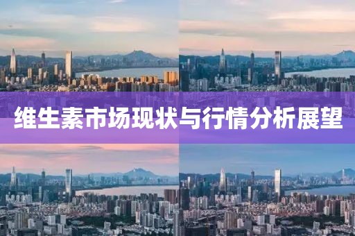 维生素市场现状与行情分析展望