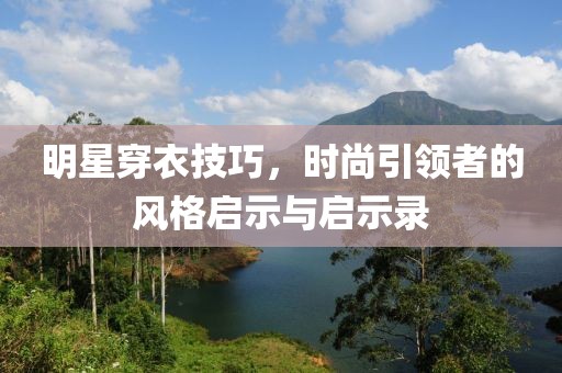 明星穿衣技巧，时尚引领者的风格启示与启示录