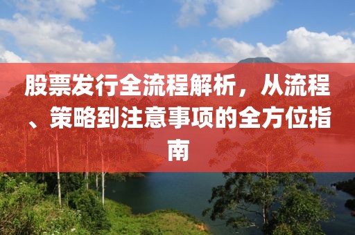 股票发行全流程解析，从流程、策略到注意事项的全方位指南