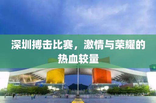 深圳搏击比赛，激情与荣耀的热血较量