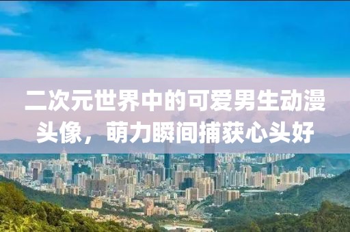 二次元世界中的可爱男生动漫头像，萌力瞬间捕获心头好
