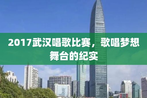 2017武汉唱歌比赛，歌唱梦想舞台的纪实