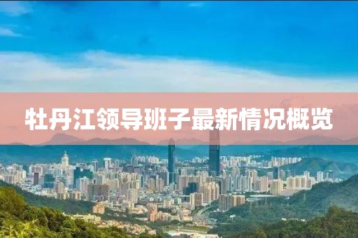 牡丹江领导班子最新情况概览