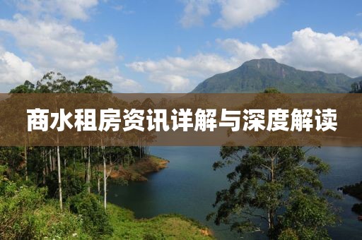 商水租房资讯详解与深度解读