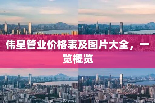 伟星管业价格表及图片大全，一览概览