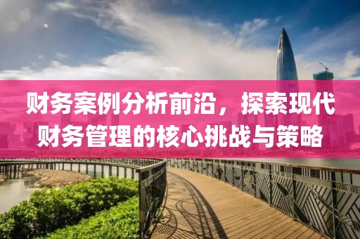 财务案例分析前沿，探索现代财务管理的核心挑战与策略