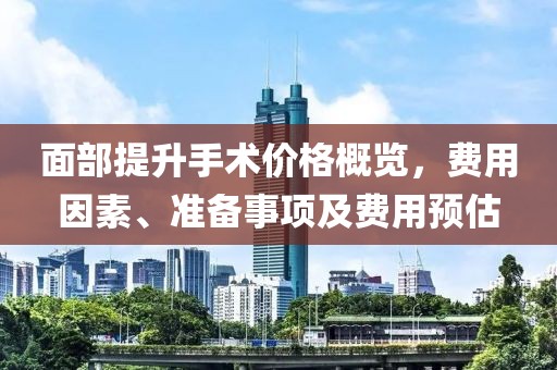 面部提升手术价格概览，费用因素、准备事项及费用预估