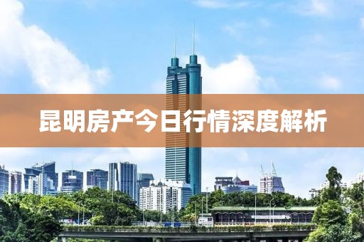 昆明房产今日行情深度解析