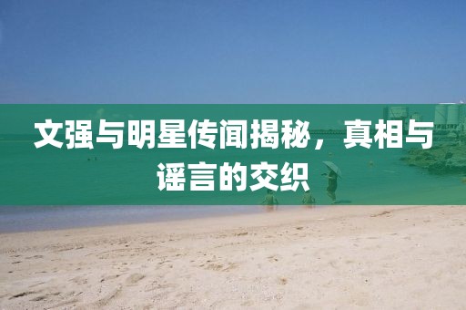 文强与明星传闻揭秘，真相与谣言的交织
