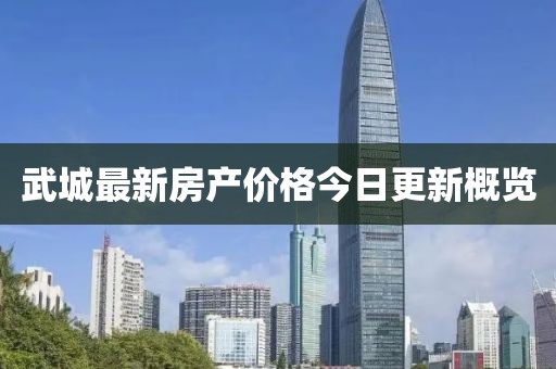 武城最新房产价格今日更新概览