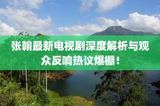 张翰最新电视剧深度解析与观众反响热议爆棚！
