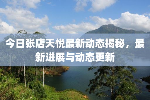 今日张店天悦最新动态揭秘，最新进展与动态更新