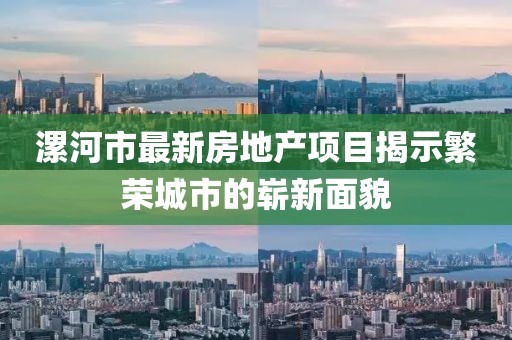 漯河市最新房地产项目揭示繁荣城市的崭新面貌