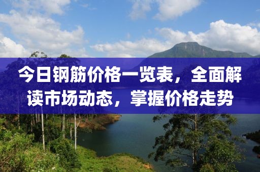 今日钢筋价格一览表，全面解读市场动态，掌握价格走势