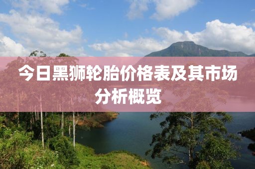 今日黑狮轮胎价格表及其市场分析概览