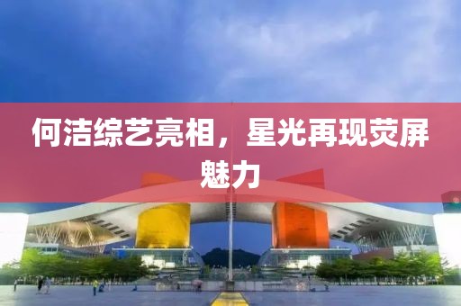 何洁综艺亮相，星光再现荧屏魅力