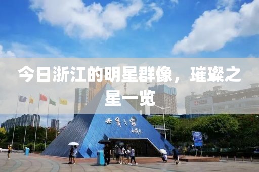 今日浙江的明星群像，璀璨之星一览