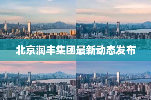 北京润丰集团最新动态发布