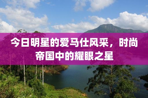 今日明星的爱马仕风采，时尚帝国中的耀眼之星